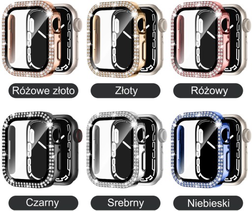 КОРПУС 2в1 + СТЕКЛО ДЛЯ APPLE WATCH 4/5/6/7/8/9/SE 40/41/44/45ММ ЦВЕТА