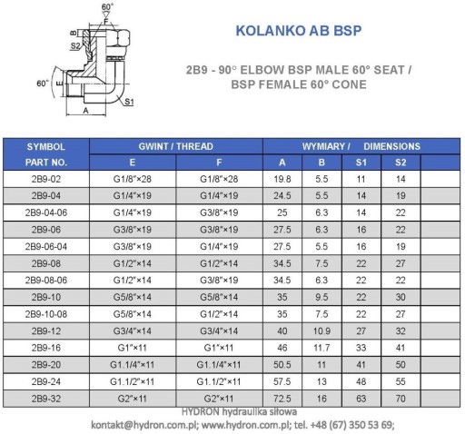 AB Колено BSP 3/8