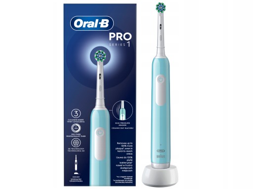 Синяя вращающаяся электрическая зубная щетка Oral-B Pro Series1