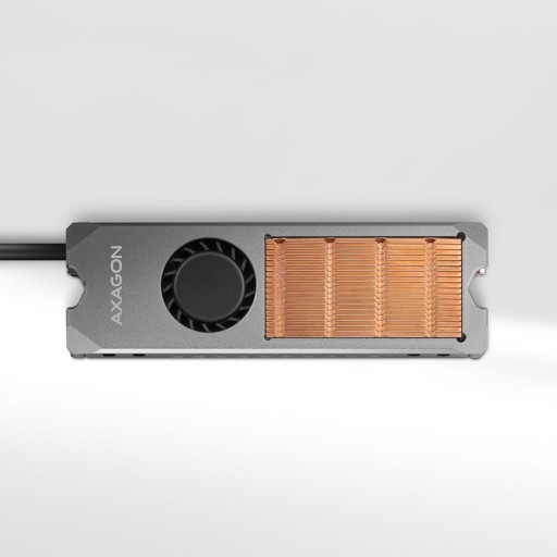 AXAGON CLR-M2FAN Медный радиатор с вентилятором для двустороннего M