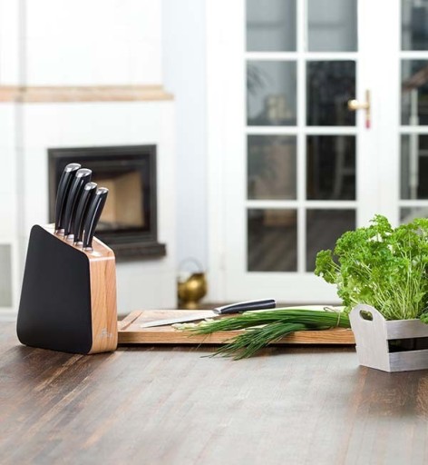 НОЖИ GERLACH LOFT БЛОК 5 EL WOOD