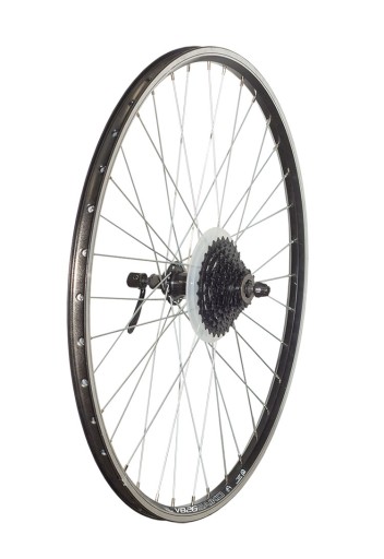 28-дюймовое усиленное заднее колесо SHIMANO + черная кассета 8s.