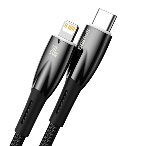 Кабель быстрой зарядки Baseus USB-C - Lightning 480Мб/с PD 20Вт 2м черный