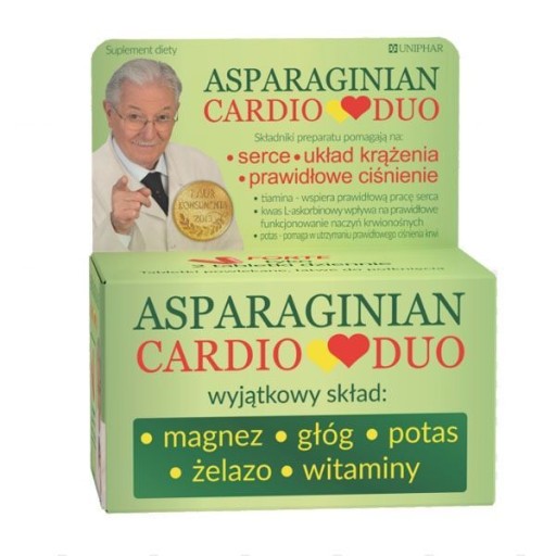 Asparaginian CardioDuo 50 tabl GŁÓG POTAS SERCE