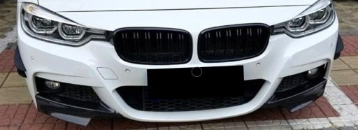 РАЗДЕЛИТЕЛЬ ЮБКА ПЕРЕДНЕГО БАМПЕРА BMW F30 F31 M SPORT FLAPS ЧЕРНЫЙ БЛЕСК