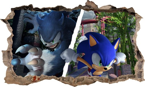 Наклейка на стену SONIC 3D XXXXXL