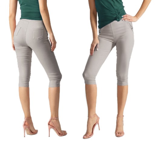 SPODNIE krókie RYBACZKI jeans j.szary 322 36 S