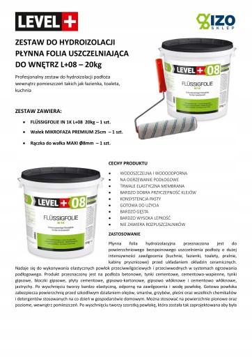 Folia w płynie 20kg Hydroizolacja Wałek Malarski