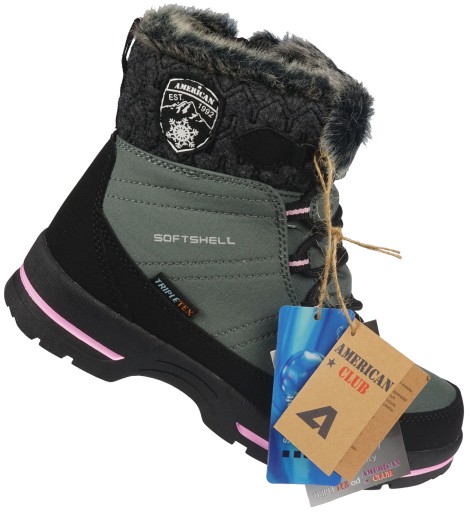Dziecięce zimowe buty American Club SN-17GY 29