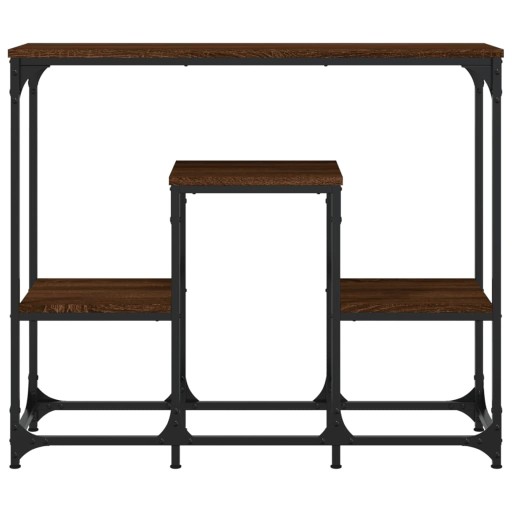 КОНСОЛЬНЫЙ СТОЛИК ИЗ КОРИЧНЕВОГО ДУБА 89,5X28X76СМ