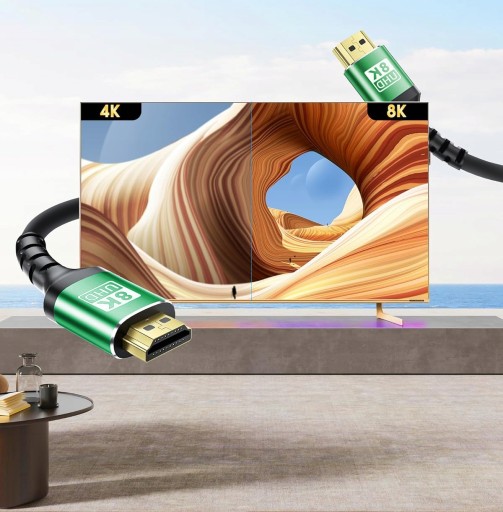 РАЗЪЕМ КАБЕЛЬНОГО ПРОВОДА HDMI - HDMI 2.1 UHD 8K 60Гц 4K 144Гц ВЫСОКОСКОРОСТНОЙ 1М