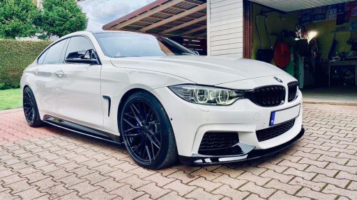 НАКЛАДКА НА ПЕРЕДНИЙ БАМПЕР СПЛИТТЕР ДЛЯ BMW F32 F36 ЧЕРНЫЙ ГЛЯНЦЕВЫЙ ПАКЕТ M
