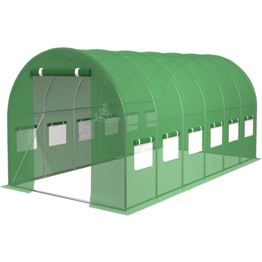 БОЛЬШАЯ ПАЛАТКА ДЛЯ САДОВОЙ ТЕПЛИЦЫ, ТУННЕЛЬ ИЗ ФОЛЬГИ UV-4 3x6x2 STRONG 18м2 + ШПИЛЬКИ