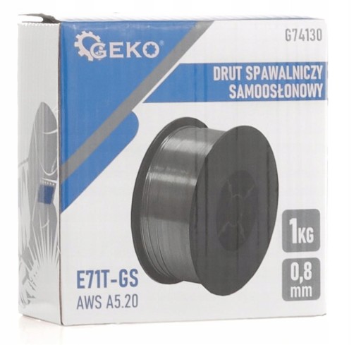 DRUT SPAWALNICZY 0,8mm SAMOOSŁONOWY 1KG DO SPAWANIA BEZGAZOWEGO MIG MAG