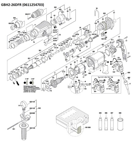 Подшипник ударной дрели BOSCH GBH2-26DFR 703