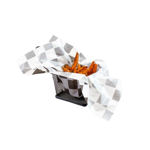 Papier Pakowy do Burgerów Żywności 30x40cm Krata Czarna 1000 sztuk