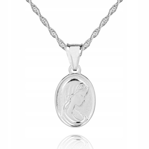 ! 925 Серебряная католическая медаль 925 1,4 г 2,5 см M38