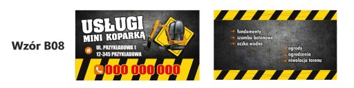 Визитки строительные, двусторонние, мел, 350г, 500 шт.