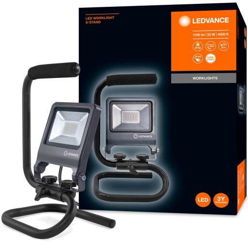 Портативный прожектор LEDVANCE S-STAND IP65 мощностью 20 Вт