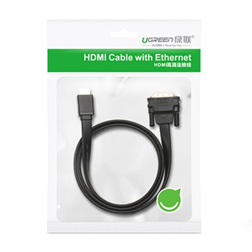 КАБЕЛЬ-АДАПТЕР UGREEN ВИДЕОДАПТЕР КАБЕЛЬ HDMI-DVI FULL HD 60ГЦ 2М