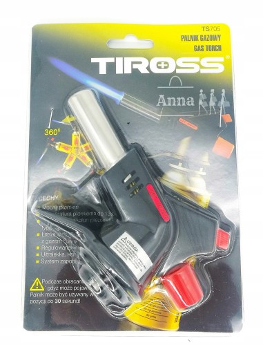 Газовая горелка Tiross TS-705 + 4 картриджа