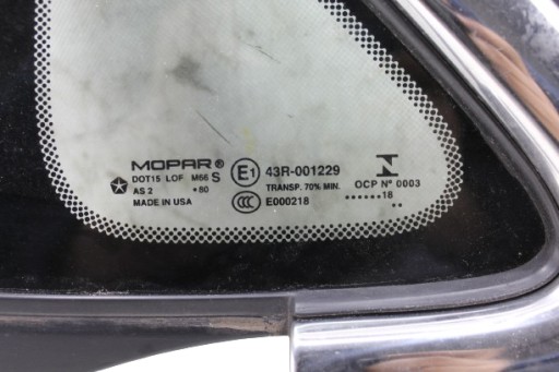 CHRYSLER PACIFICA 17- ОКНО ПРАВОЕ, ТРЕУГОЛЬНИК