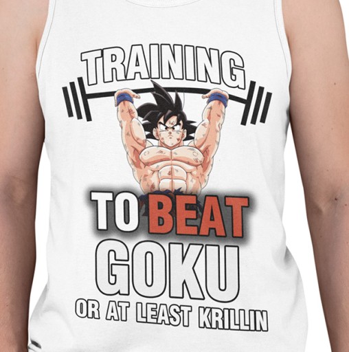 TANK TOP DRAGONBALL TRAINING TO BEAT GOKU