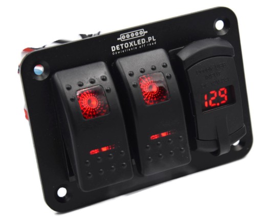 Панель переключателей 12-24В DX2-2USB-VOL