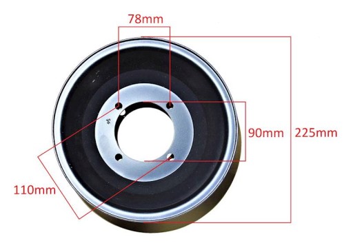 ОБОДА ДЛЯ квадроцикла 8 ДЮЙМОВ ЗАДНЯЯ 4x110 мм