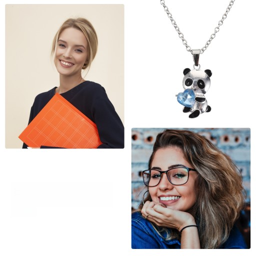 NASZYJNIK PANDA MISS 4 SZT