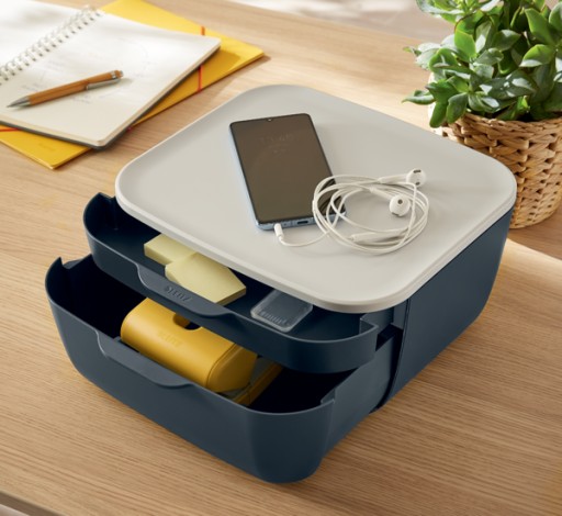 Контейнер Leitz Cozy с 2 ящиками, серый x2