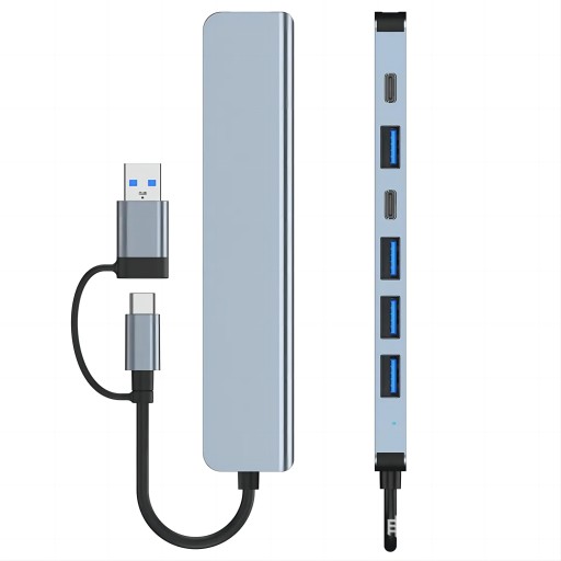 Док-станция USB-C Type-C 7-в-1, разветвитель-концентратор USB-C