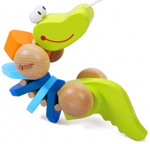 Толкатель TOY Crocodile для вытягивания аллигатора на веревке