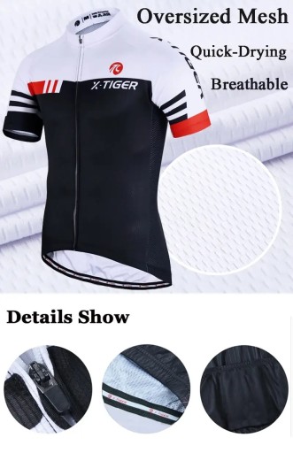 Велосипедный трикотаж X-TIGER, УФ-фильтр, быстросохнущий (XL)