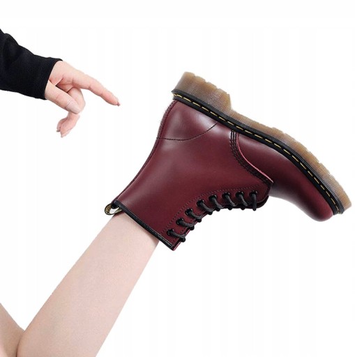 39 CZERWONE GLANY BOTKI WORKERY DR BOOTS 1460 RED