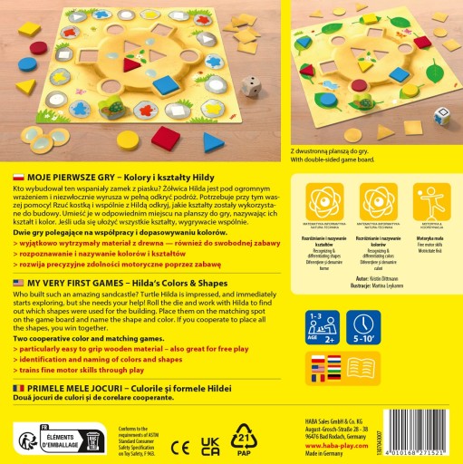 HABA Мои первые игры Цвета и фигуры Хильды - польское издание