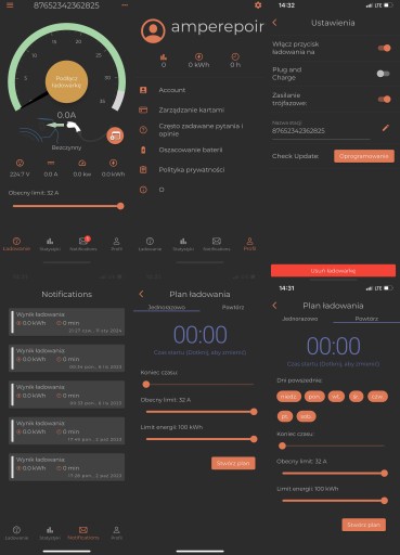 Зарядное устройство Ampere Point Wallbox EV, 16 А, 11 кВт, Bluetooth, приложение для iOS/Android