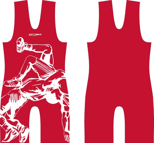 Kostium zapaśniczy COMBAT SPORT Combat dziecięcy - czerwony 3XS