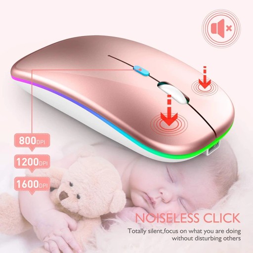 Беспроводная рабочая мышь USB 2,4 ГГц с подсветкой