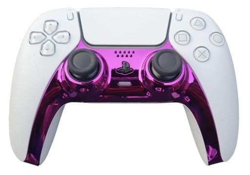 РОЗОВАЯ ГЛЯНЦЕВАЯ ВСТАВКА-ДЕКОР ПЕРЕДНЕЙ ПАНЕЛИ ДЛЯ PS5 PAD - РАСПРОДАЖА!