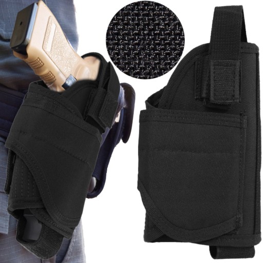 ПОЯСНАЯ КОБУРА ДЛЯ ПИСТОЛЕТА GLOCK, РЕГУЛИРУЕМАЯ, УНИВЕРСАЛЬНАЯ, ЧЕРНАЯ, ASG