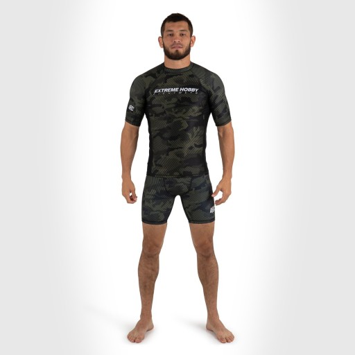 Термоактивная футболка для ММА BJJ хаки HAVOC 3XL EXTREME HOBBY