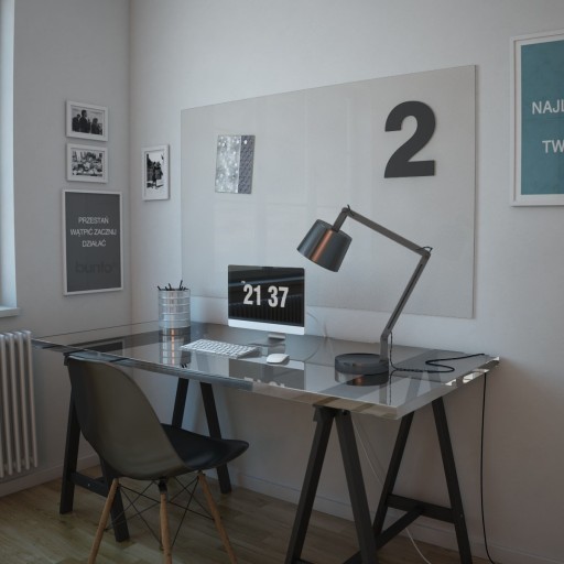 Магнитная стеклянная доска 90x60 см PASTEL GREY