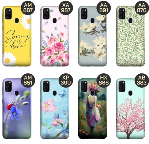 ЧЕХОЛ ДЛЯ SAMSUNG GALAXY M21 SPRING PATTERS КРЫШКА ПРУЖИННОГО КОРПУСА