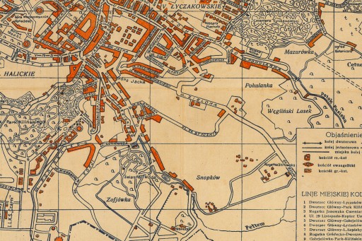 Stary plan Lwów 1939r. 70x50cm