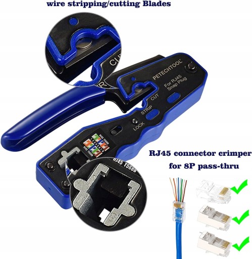 Универсальные щипцы для зачистки проводов Ethernet RJ45 для 8-контактных модульных вилок