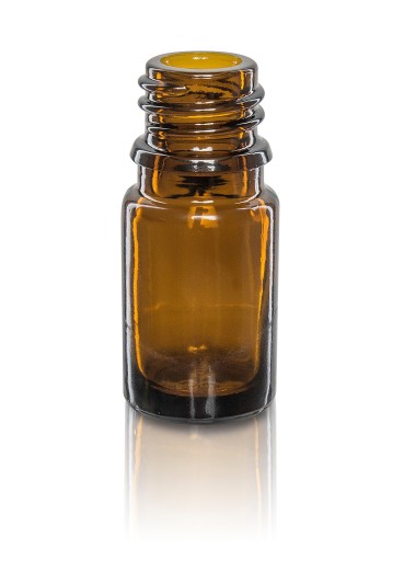 Butelka szklana 5ml z kroplomierzem czarnym (K)