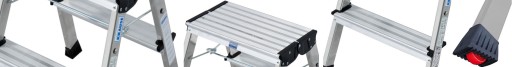 KRAUSE Rolly двусторонние раздвижные ступени 2x3 алюминий
