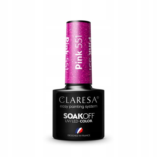CLARESA РОЗОВЫЙ ГИБРИДНЫЙ ЛАК PINK 551 5 мл