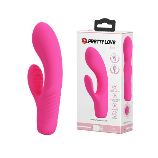 USB-вибратор Pretty Love Bunny, 12 функций